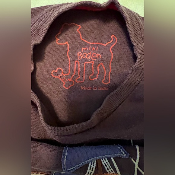 Boy’s Mini Boden Pirate Ship Appliqué Long Sleeve Shirt Top size 2-3 years - Picture 2 of 3